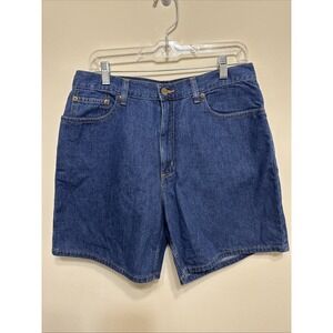 LL Bean "Double L" Women's 14 Jean Shorts Bermuda High-Rise Tapered 0PL78 EUC